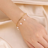 Pearly Paperclip Bracelet