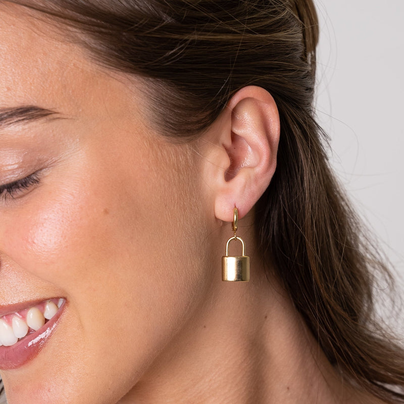 Padlock earrings - Abora Jewellery