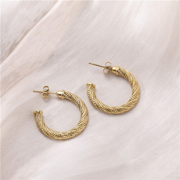 Textured Earrings - Abora Jewellery